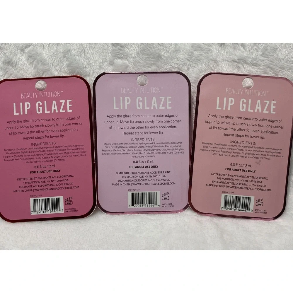 Lip Glaze - Set Of 3 -‎ Beauty Intuition  New